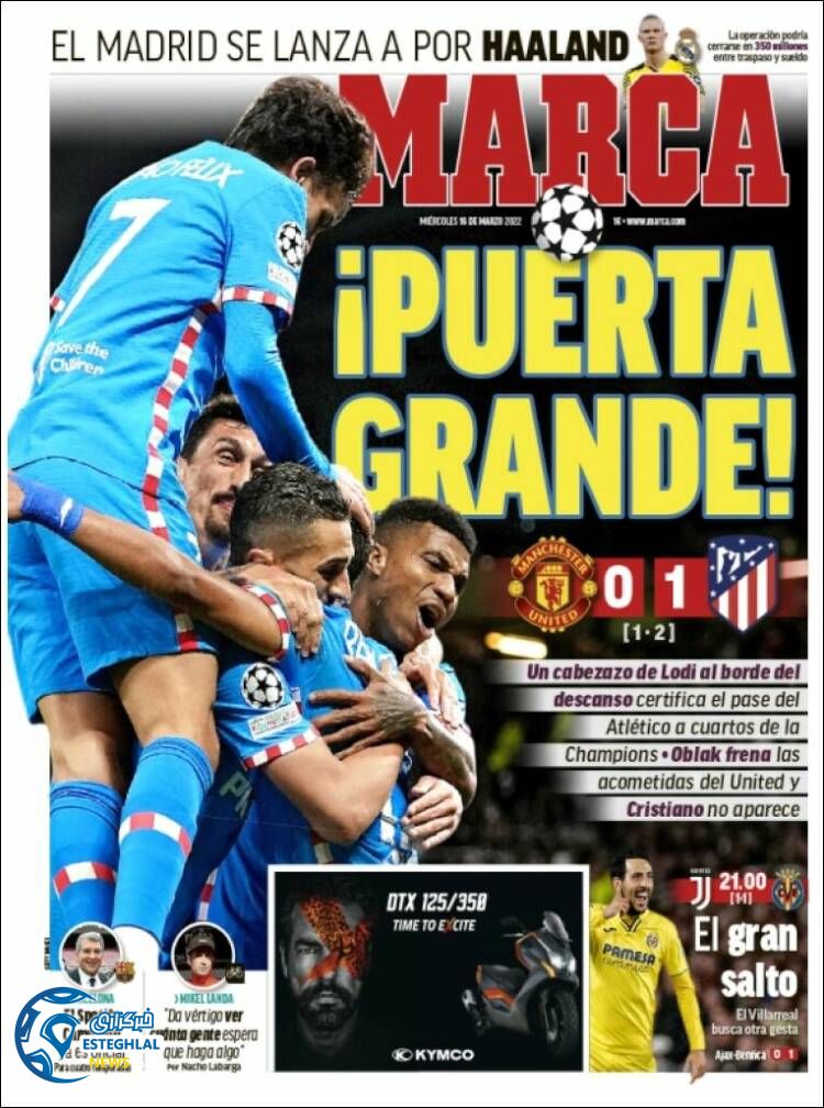 روزنامه ورزشی مارکا چهارشنبه 25 اسفند 1400