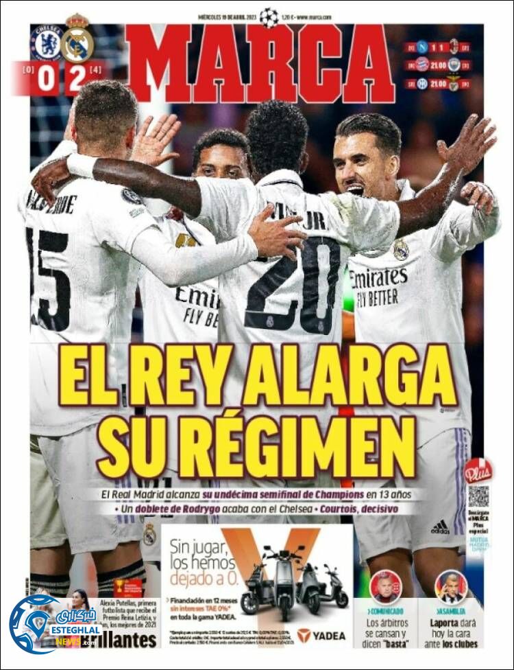 روزنامه ورزشی مارکا  چهارشنبه 30 فروردین 1402 