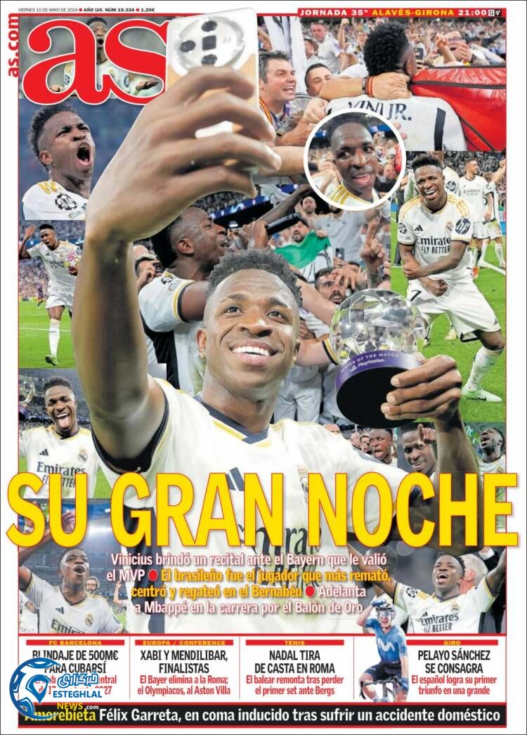 روزنامه ورزشی آ اس جمعه 21 اردیبهشت 1403 