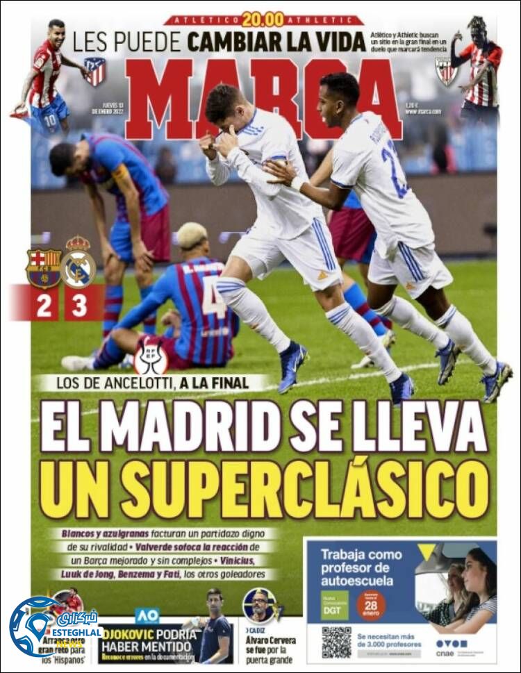 روزنامه ورزشی مارکا پنجشنبه 23 دی 1400