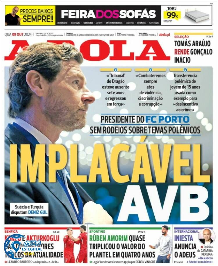 روزنامه ورزشی آبولا چهارشنبه 18 مهر 1403 