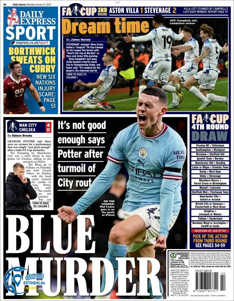 روزنامه ورزشی اکسپرس اسپورت دوشنبه 19 دی 1401 