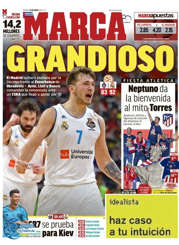 روزنامه مارکا 29 اردیبهشت 97