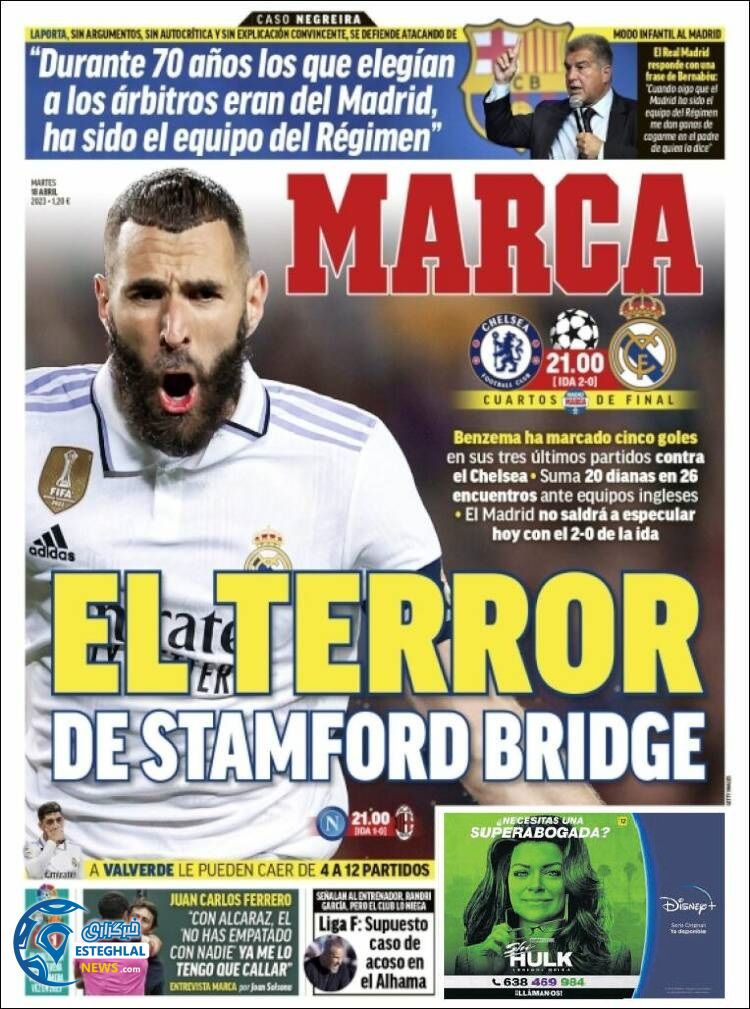 روزنامه ورزشی مارکا سه شنبه 29 فروردین 1402 