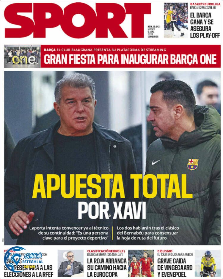 روزنامه ورزشی  اسپورت جمعه 17 فروردین 1403 