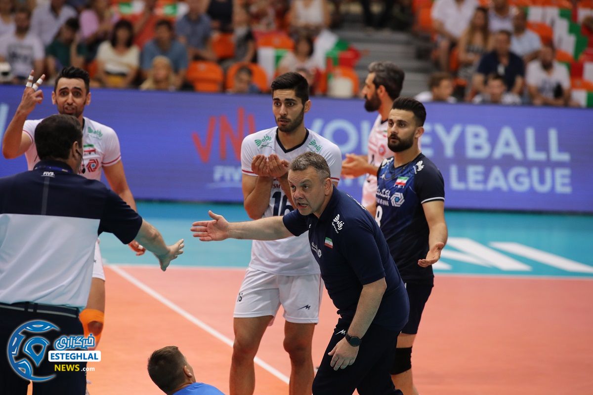 دیدار تیم های ملی والیبال ایران و صربستان