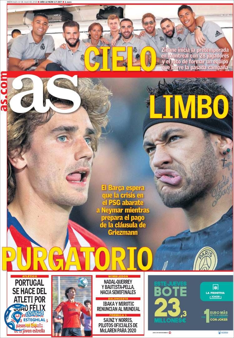 روزنامه ورزشی آاس چهارشنبه 19 تیر 1398