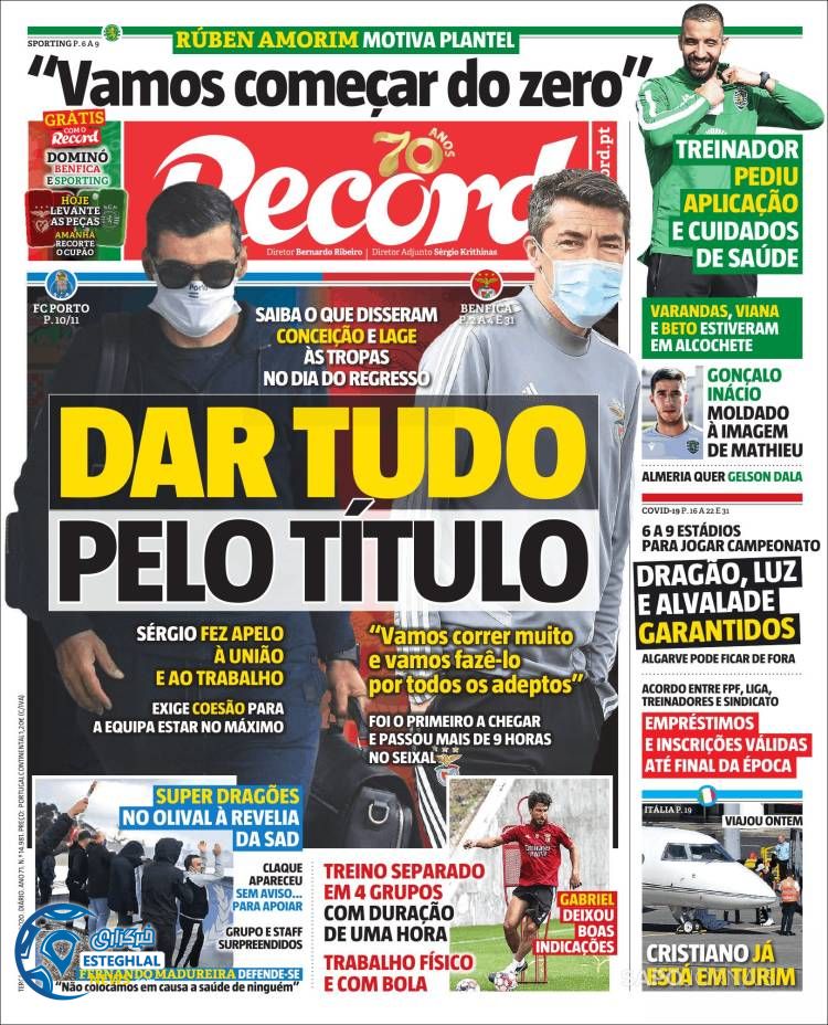 روزنامه ورزشی رکورد سه شنبه 16 اردیبهشت 1399