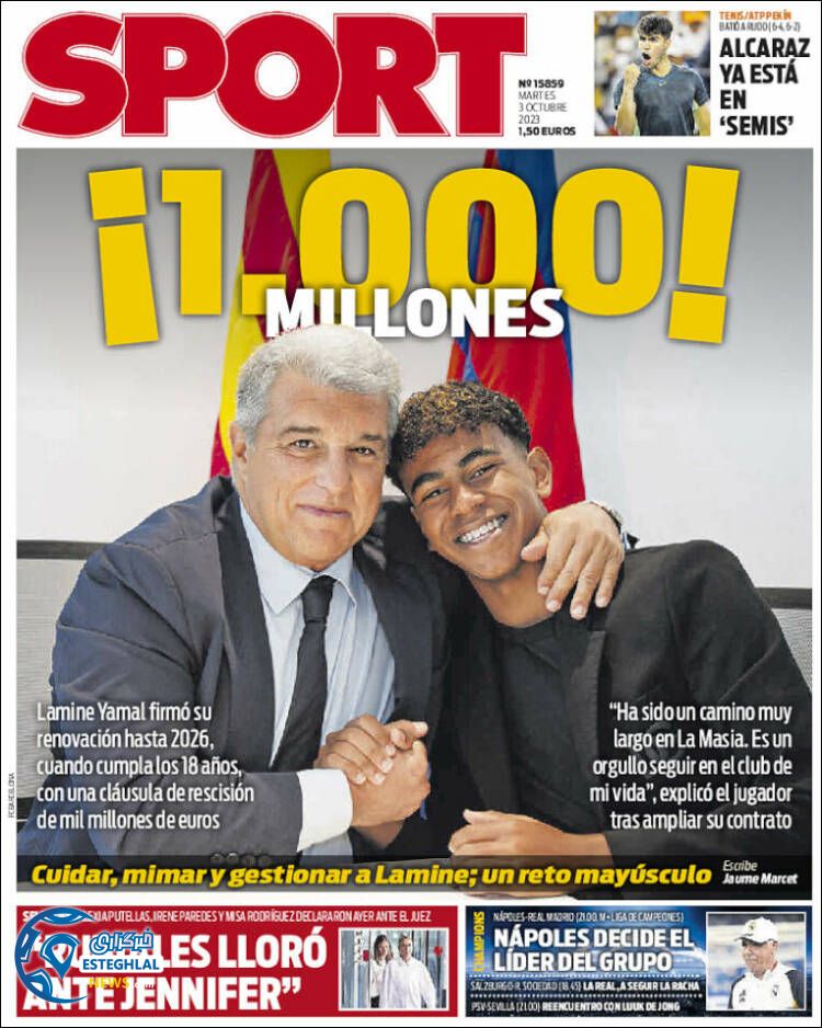 روزنامه ورزشی اسپورت سه شنبه 11 مهر 1402