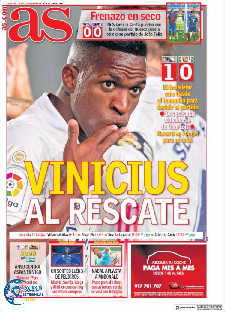 روزنامه ورزشی آاس پنجشنبه 10 مهر 1399