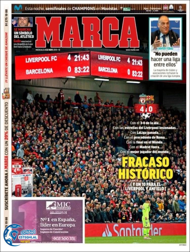 روزنامه ورزشی مارکا چهارشنبه 18 اردیبهشت 1398