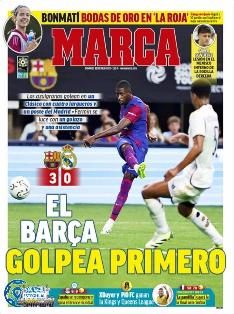 روزنامه ورزشی مارکا یکشنبه 8 مرداد 1402 