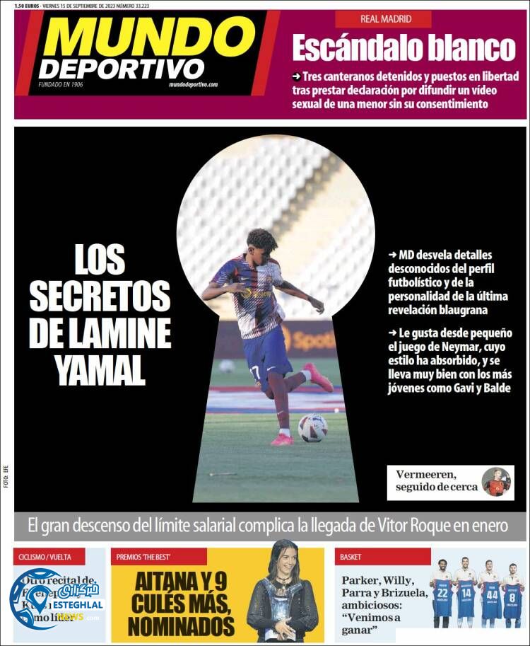 روزنامه ورزشی موندو دپورنیوو جمعه 24 شهریور 1402