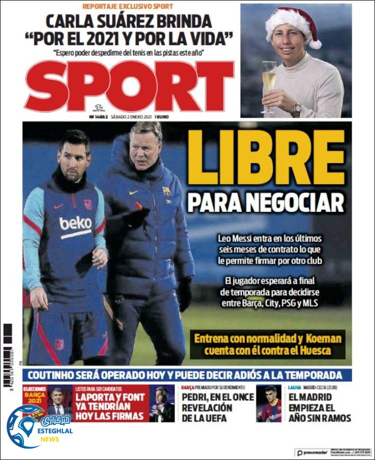 روزنامه ورزشی اسپورت شنبه 13 دی 1399