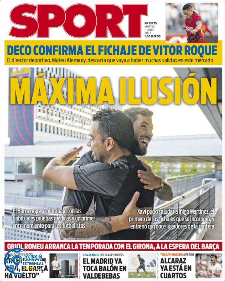 روزنامه ورزشی اسپورت سه شنبه 20 تیر 1402 