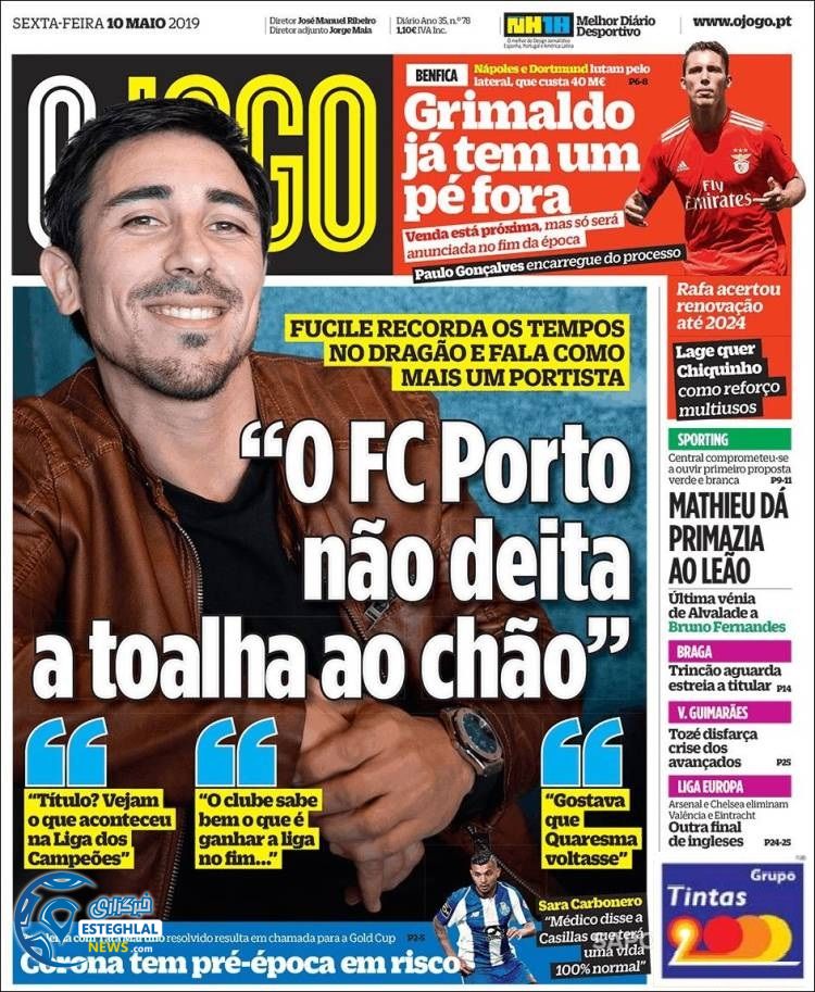 روزنامه ورزشی جوگو جمعه 20 اردیبهشت 1398