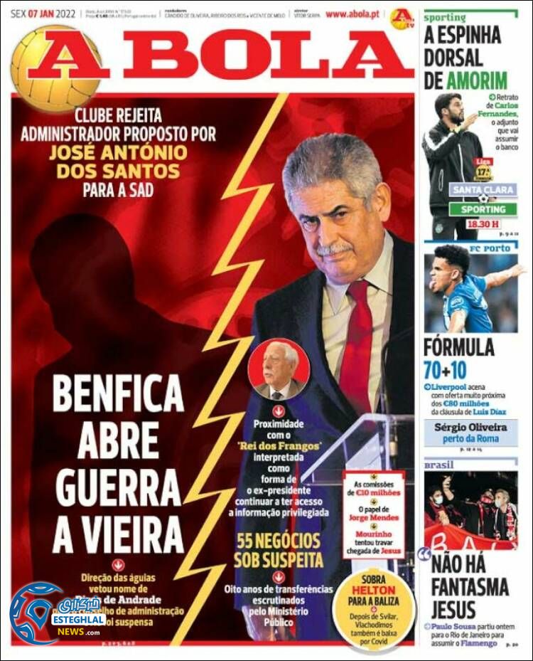 روزنامه ورزشی آبولا جمعه 17 دی 1400