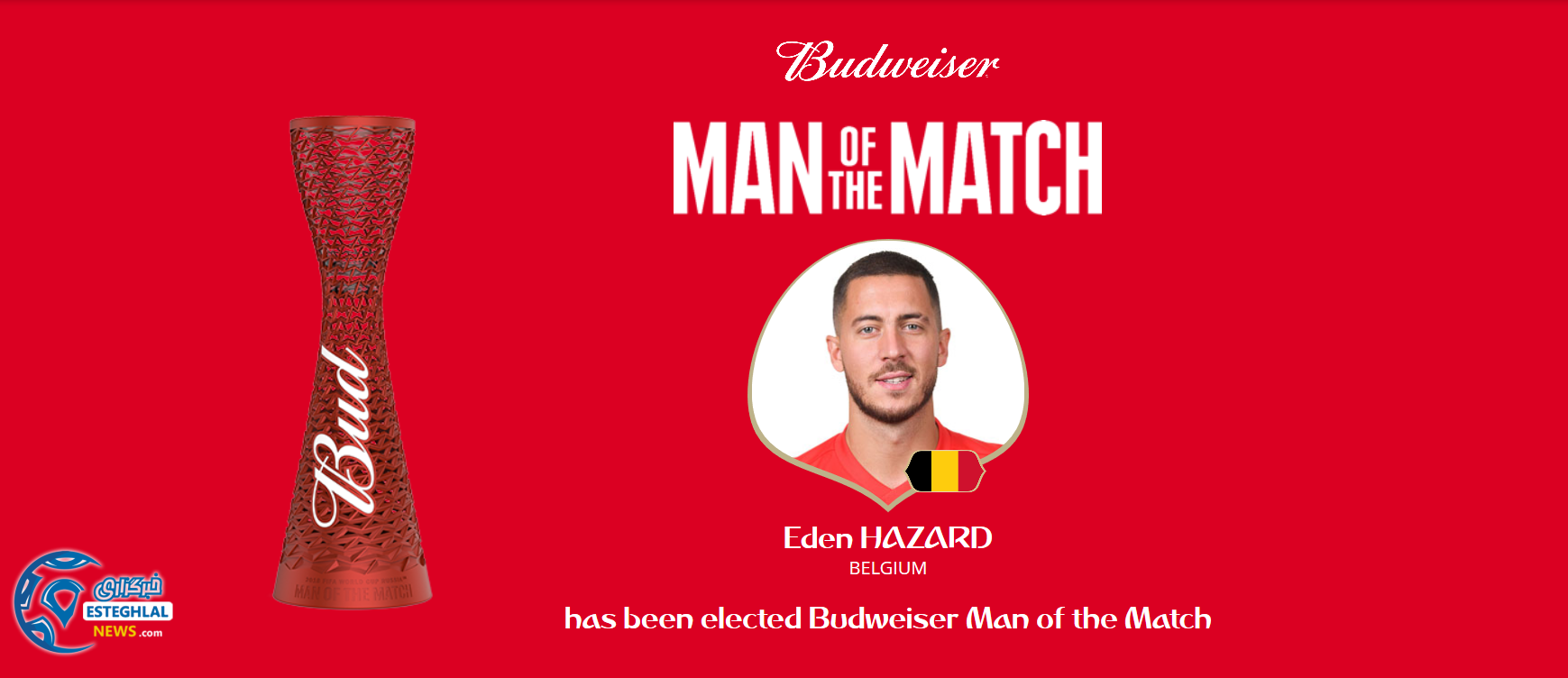 بهترین بازیکن دیدار بلژیک و ژاپن