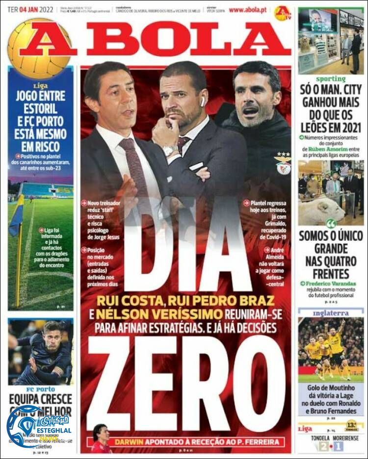 روزنامه ورزشی آبولا سه شنبه 14 دی 1400