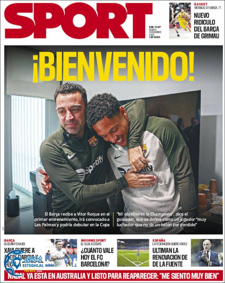 روزنامه  ورزشی  اسپورت شنبه 9 دی 1402 