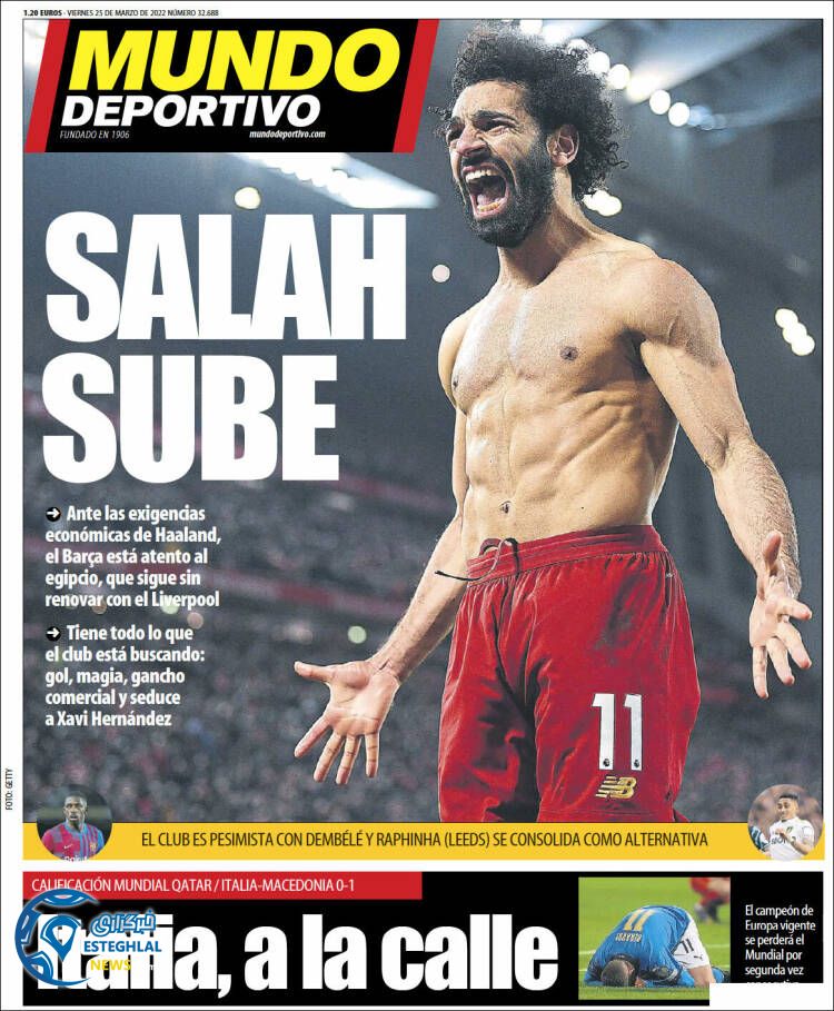 روزنامه ورزشی موندو دپورتیوو جمعه 5 فروردین 1401