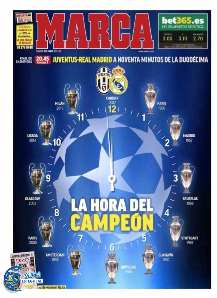 روزنامه های ورزشی جهان 13 خرداد 