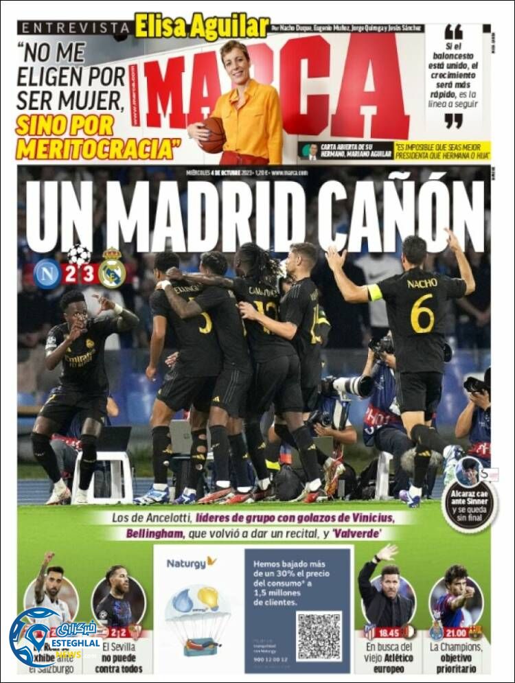 روزنامه ورزشی مارکا چهارشنبه 12 مهر 1402 