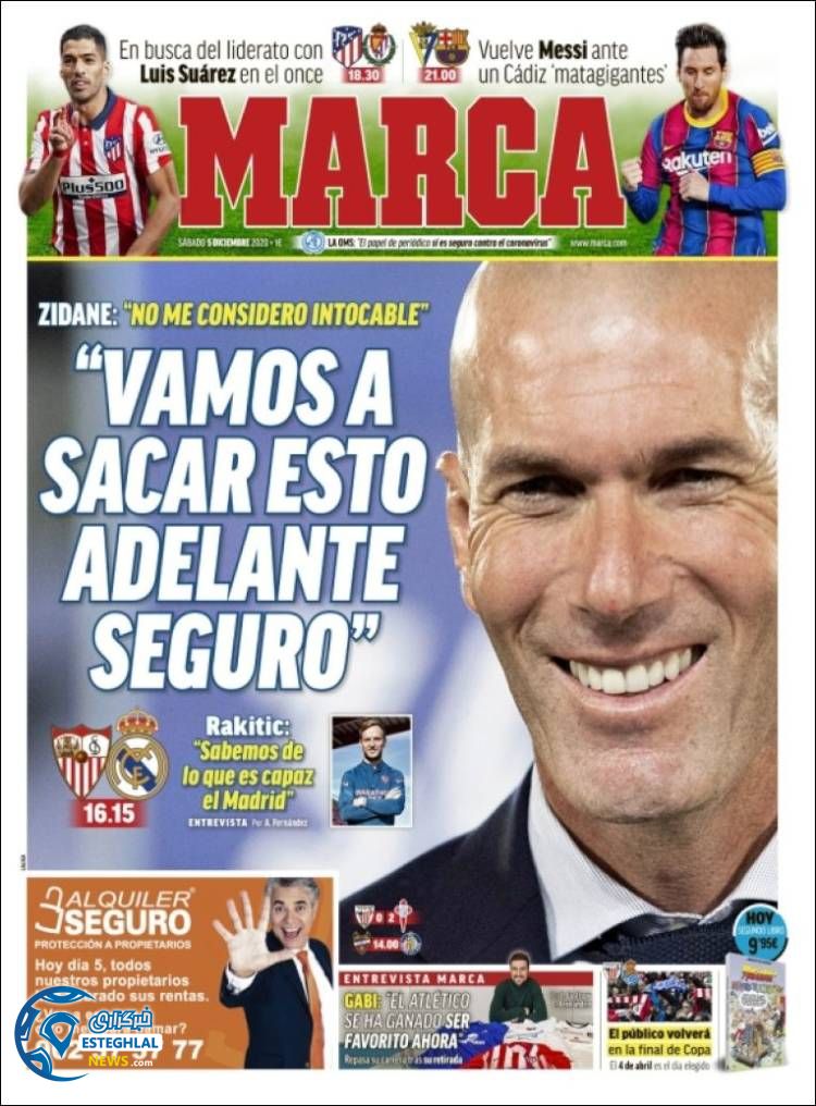 روزنامه ورزشی مارکا شنبه 15 آذر 1399