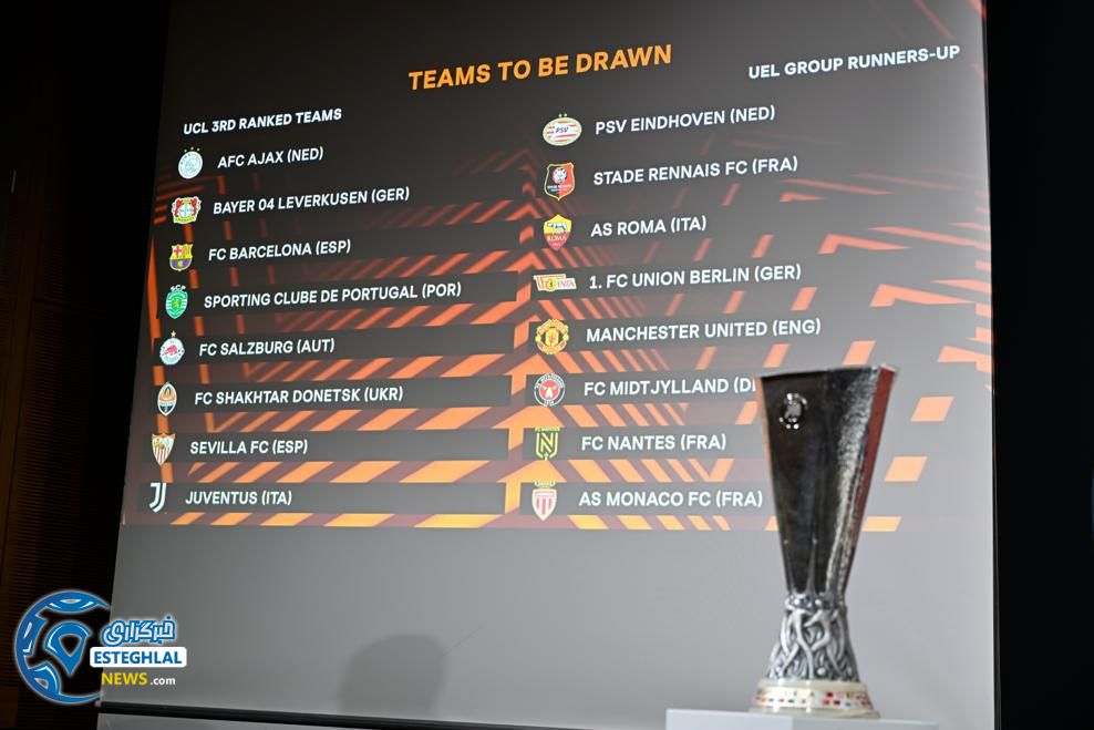 قرعه کشی پلی آف 1/8 لیگ اروپا