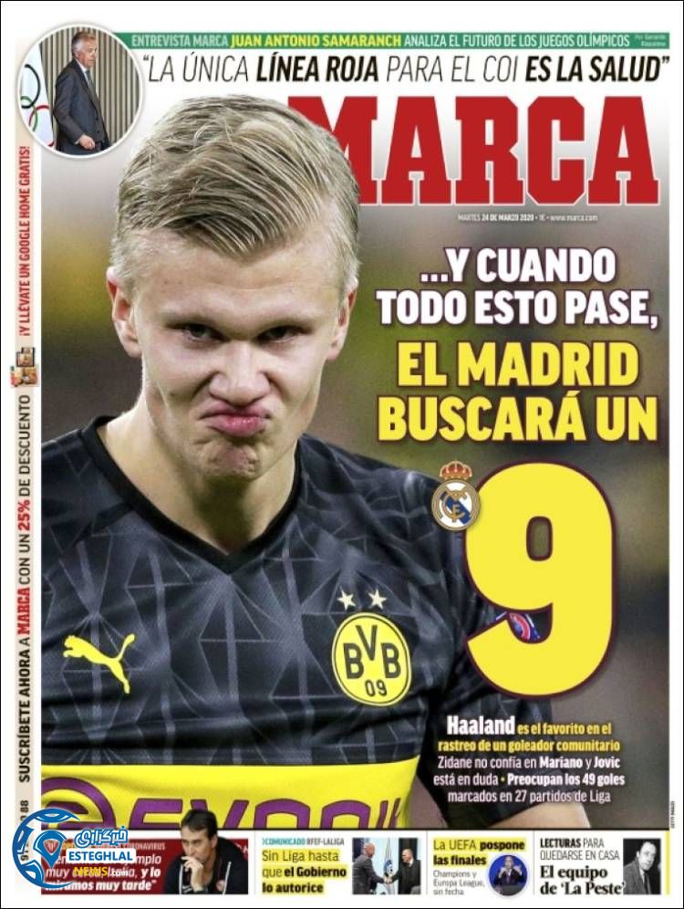 روزنامه ورزشی مارکا سه شنبه 5 فروردین 1399