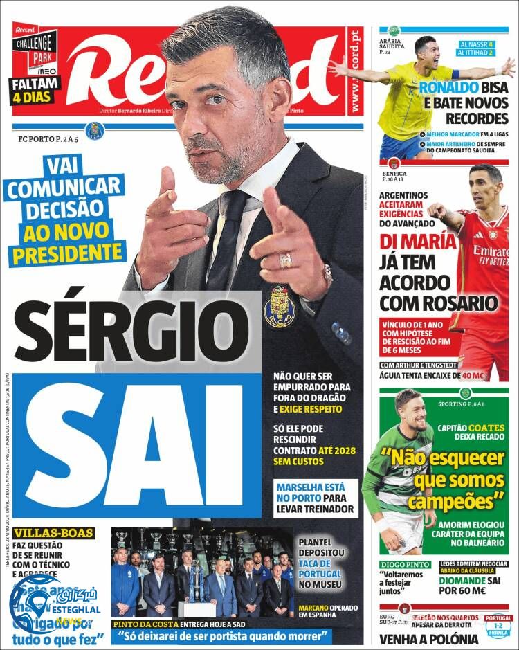 روزنامه ورزشی رکورد سه شنبه 8 خرداد 1403 