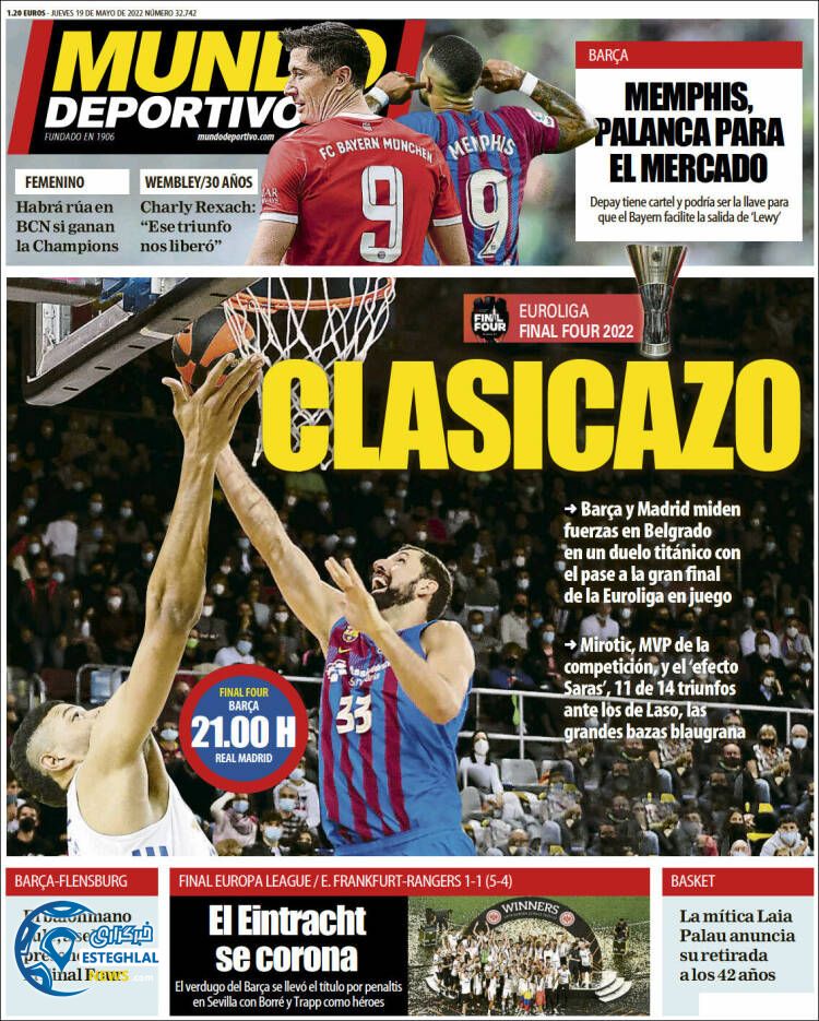 روزنامه ورزشی موندو دپورتیو پنجشنبه 29 اردیبهشت 1401