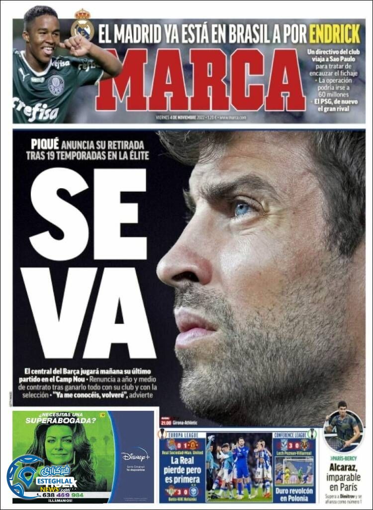 روزنامه ورزشی مارکا جمعه 13 آبان 1401