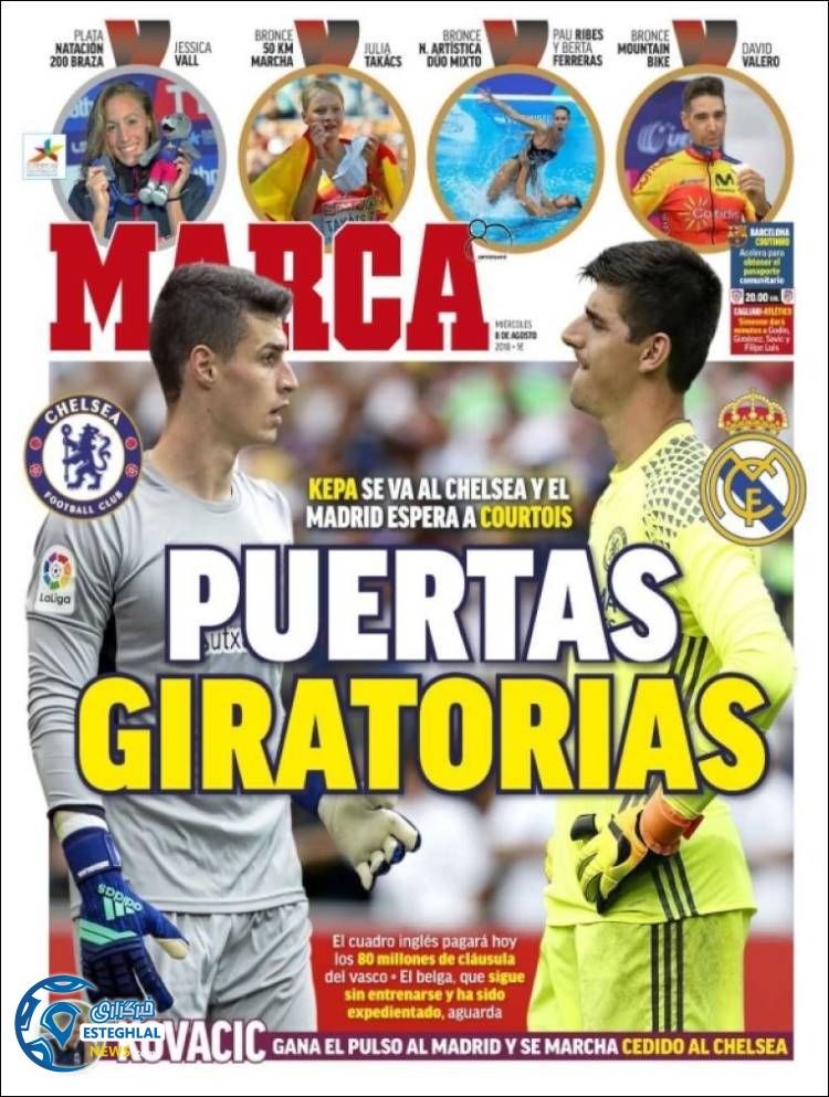 روزنامه ورزشی مارکا چهارشنبه 17 مرداد 1397