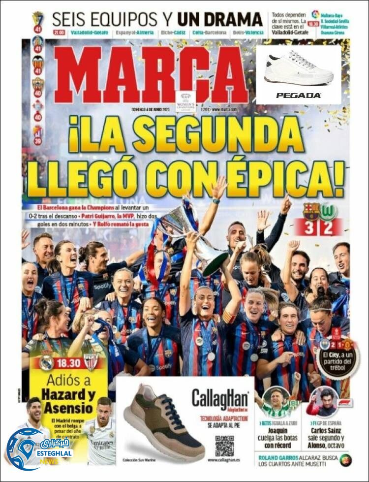 روزنامه ورزشی مارکا یکشنبه 14 خرداد 1402 