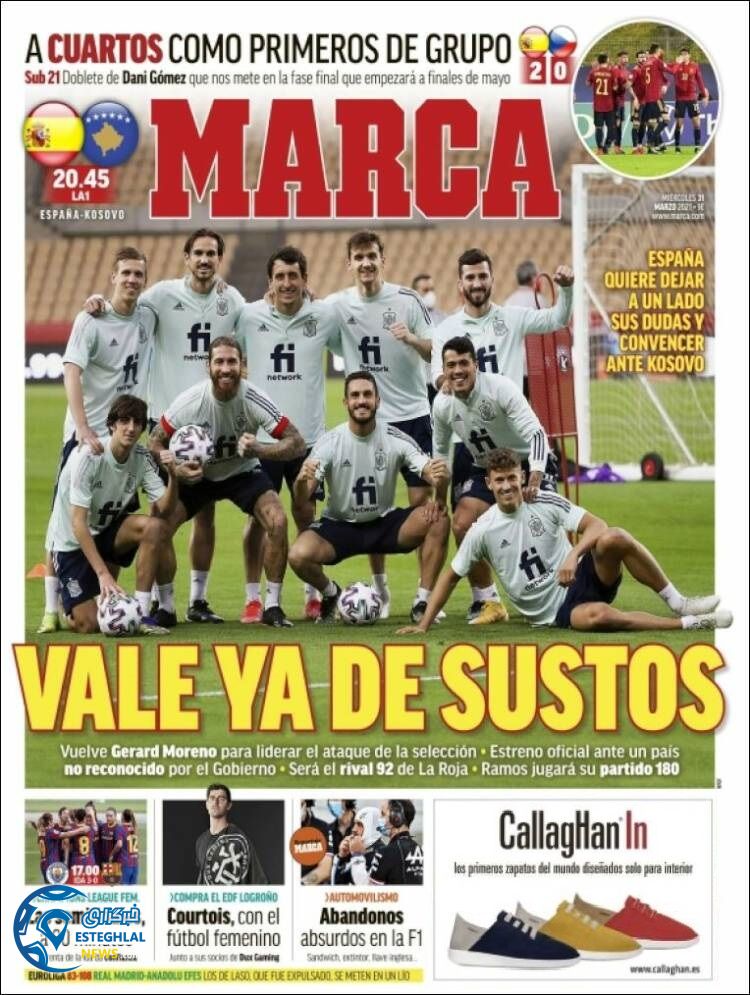 روزنامه ورزشی مارکا چهارشنبه 11 فروردین 1400