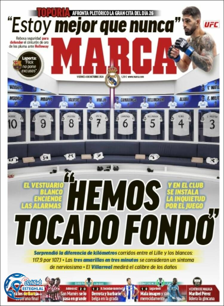 روزنامه ورزشی مارکا جمعه 13 مهر 1403 