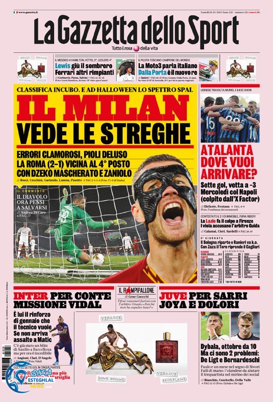 روزنامه ورزشی گاتزتا دلو اسپورت دوشنبه 6 آبان 1398