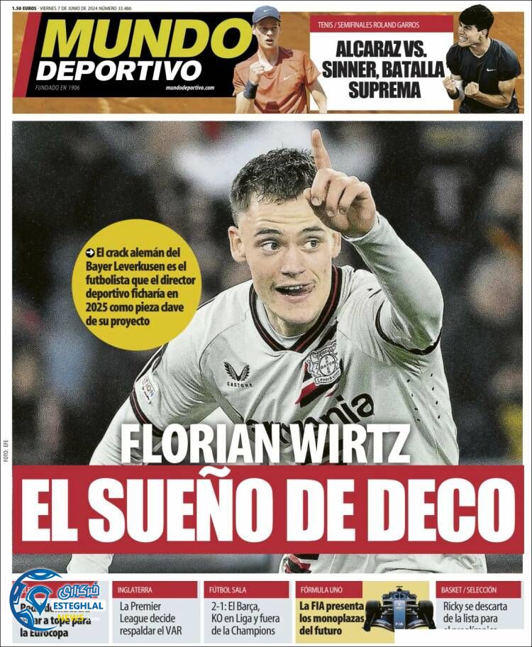 روزنامه  ورزشی موندو دپورتیوو جمعه 18 خرداد 1403 