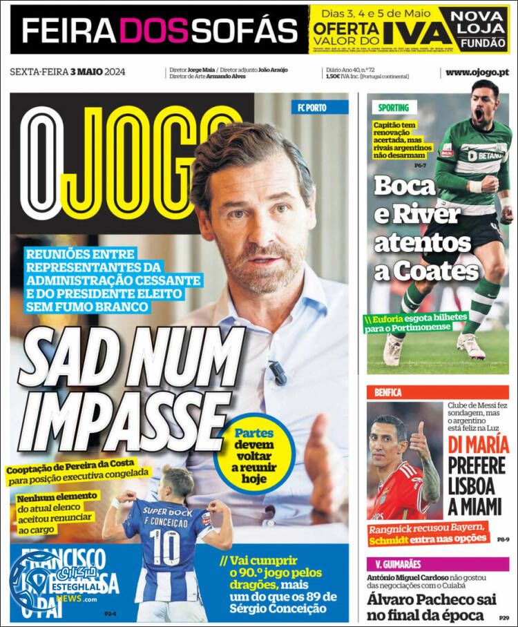 روزنامه  ورزشی اوجوگو جمعه 14 اردیبهشت 1403 