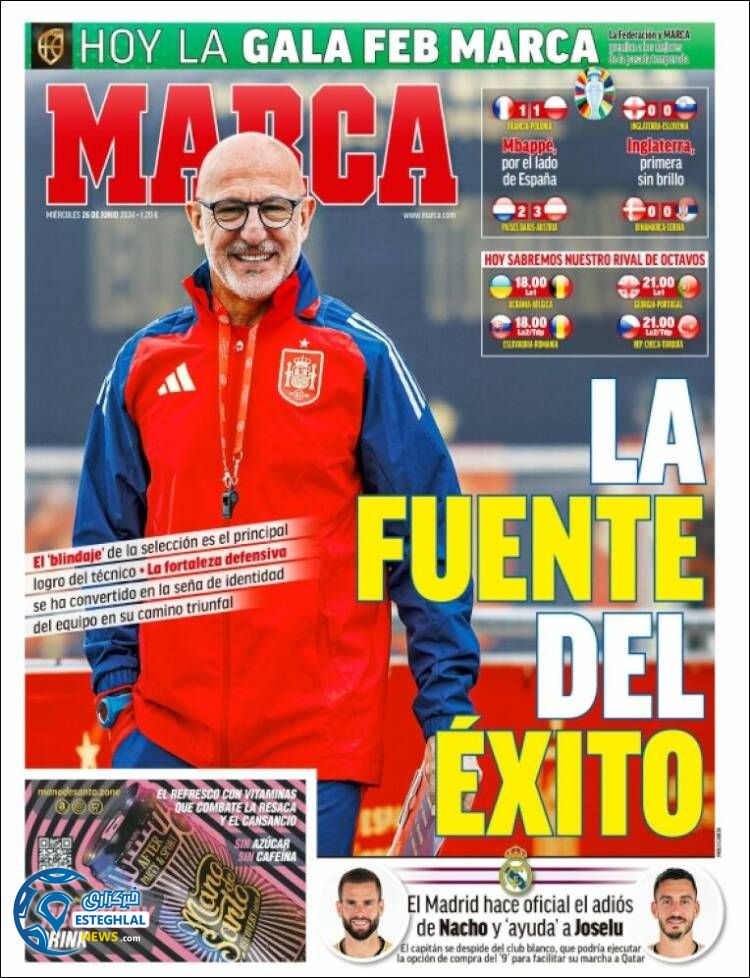 روزنامه  ورزشی مارکا چهارشنبه 6 تیر 1403 