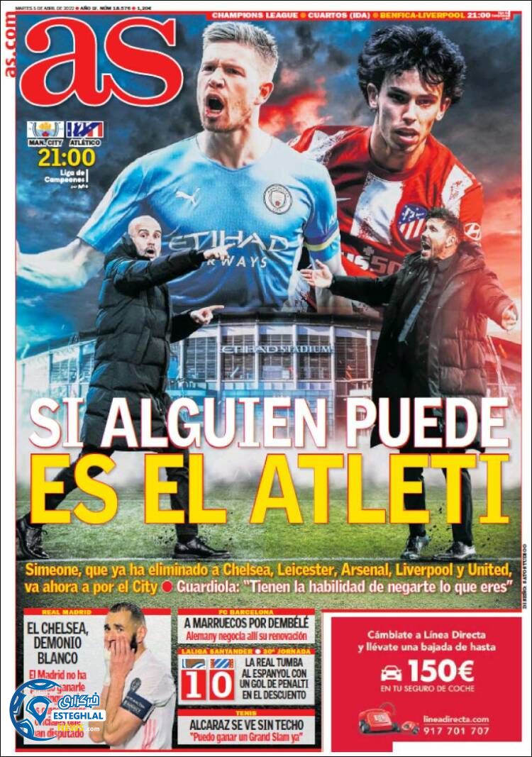 روزنامه ورزشی آ اس سه شنبه 16 فروردین 1401