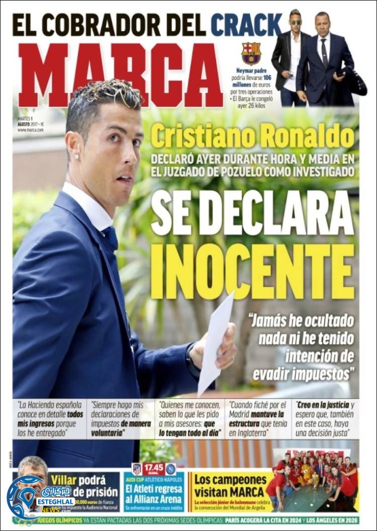 روزنامه مارکا 10 مرداد 96