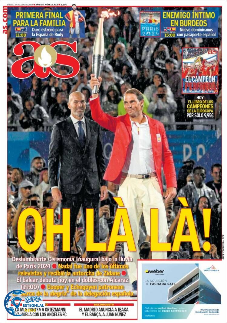 روزنامه آاس شنبه 6 مرداد 1403   