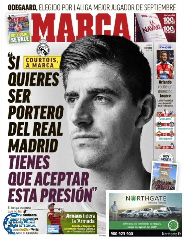 روزنامه ورزشی مارکا جمعه 12 مهر 1398