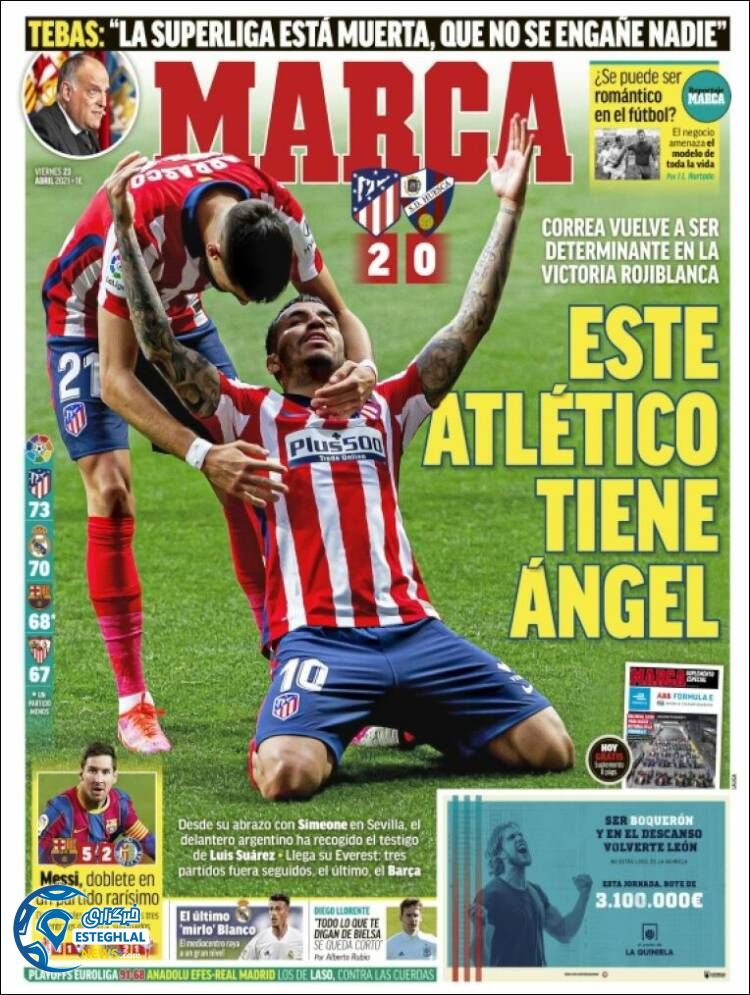 روزنامه ورزشی مارکا جمعه 3 اردیبهشت 1400