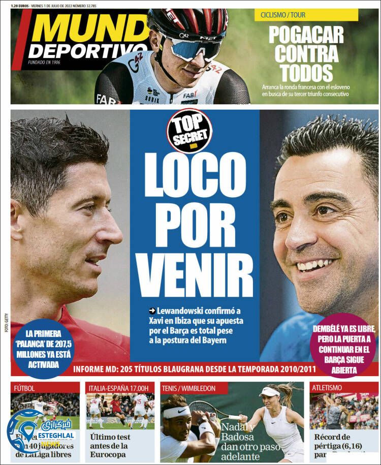 روزنامه ورزشی موندو دپورتیوو جمعه 10 تیر 1401