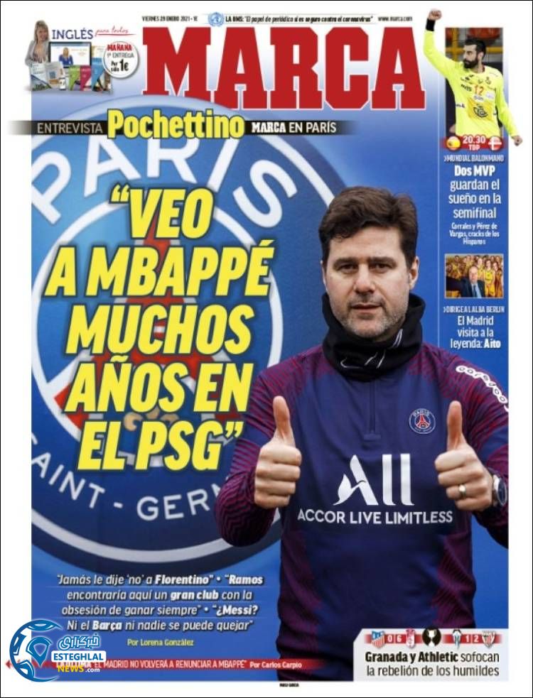 روزنامه ورزشی مارکا جمعه 10 بهمن 1399