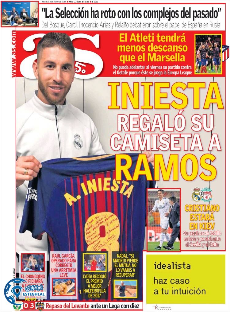 روزنامه آاس سه شنبه 18 اردیبهشت 1397