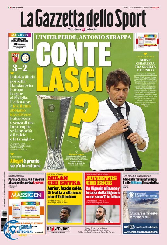 روزنامه ورزشی گاتزتا دلو اسپورت شنبه 1 شهریور 1399